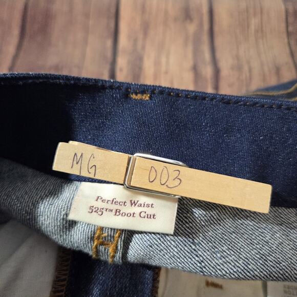 Levi's 525 Perfect Waist Boot Cut Jeans Womens Blue Denim Stretch 8 29 x 31 - Picture 10 of 12